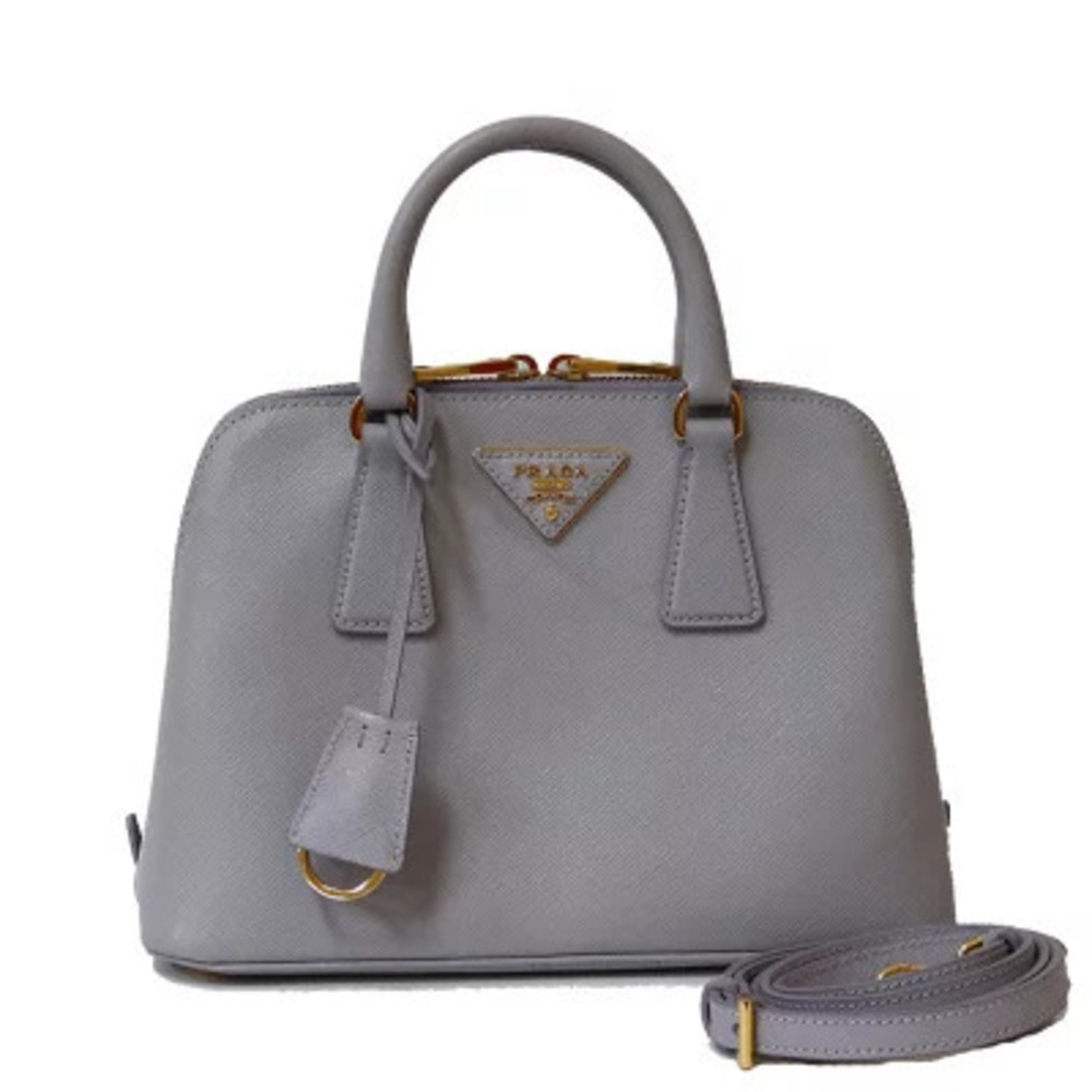 Prada Promenade Saffiano Lux leather handbag purple